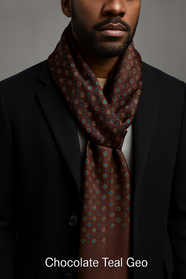 Luxury Mulberry Silk Scarf for Men – Pure Satin Elegance