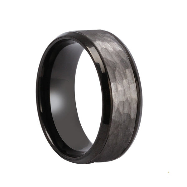 Blackened Hammered Tantalum ring
